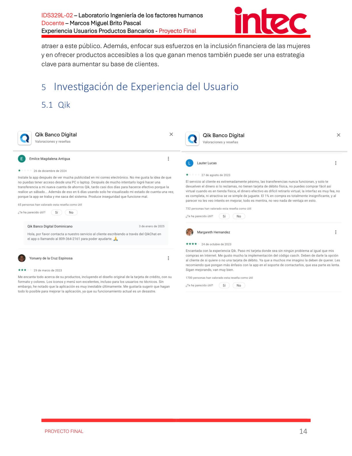 Digital banking UX research report, page 15 of 33
